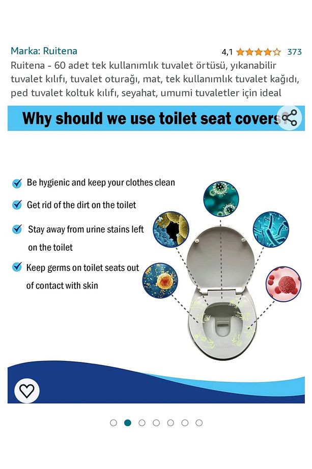 Tek Kullanımlık Klozet Kapak Örtüsü Hijyenik 250li Wc Örtüsü - 5