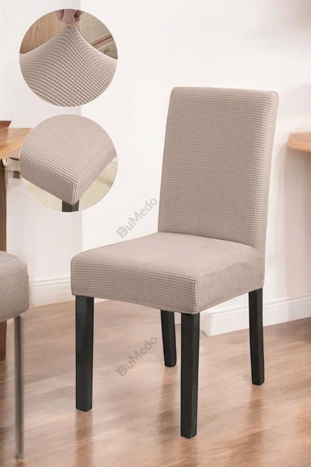 Bamboo Nano Fabric Lycra Washable Chair Cover Elastic Single Chair Cover - Mink