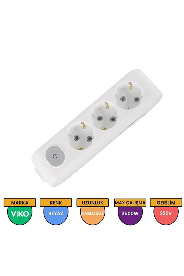 Multi-Let Üçlü Priz Anahtarlı Topraklı - 3