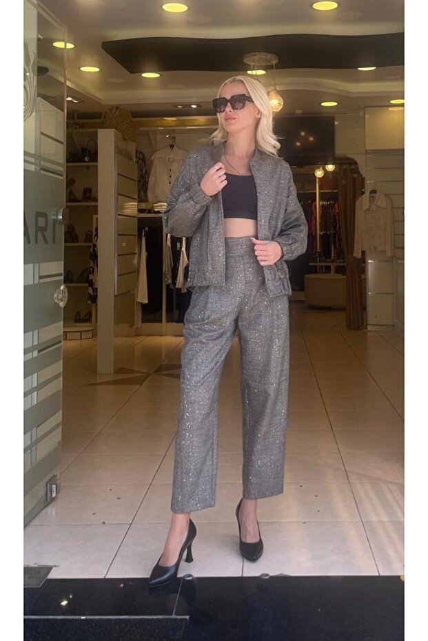 سترة بومبر من القماش - 3