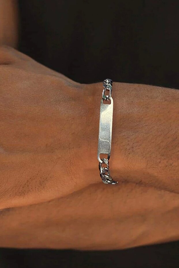 Erkek Çelik Bileklik - Çelik Künye - 1