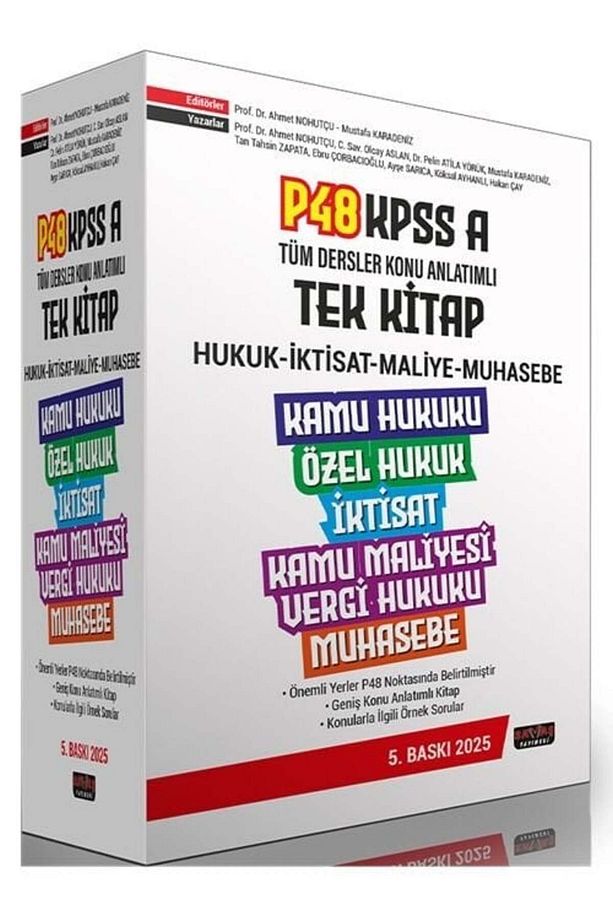 Savaş 2025 KPSS A Grubu P48 Tüm Dersler Konu Anlatımlı Tek Kitap 5. Baskı Savaş Yayınları - 1