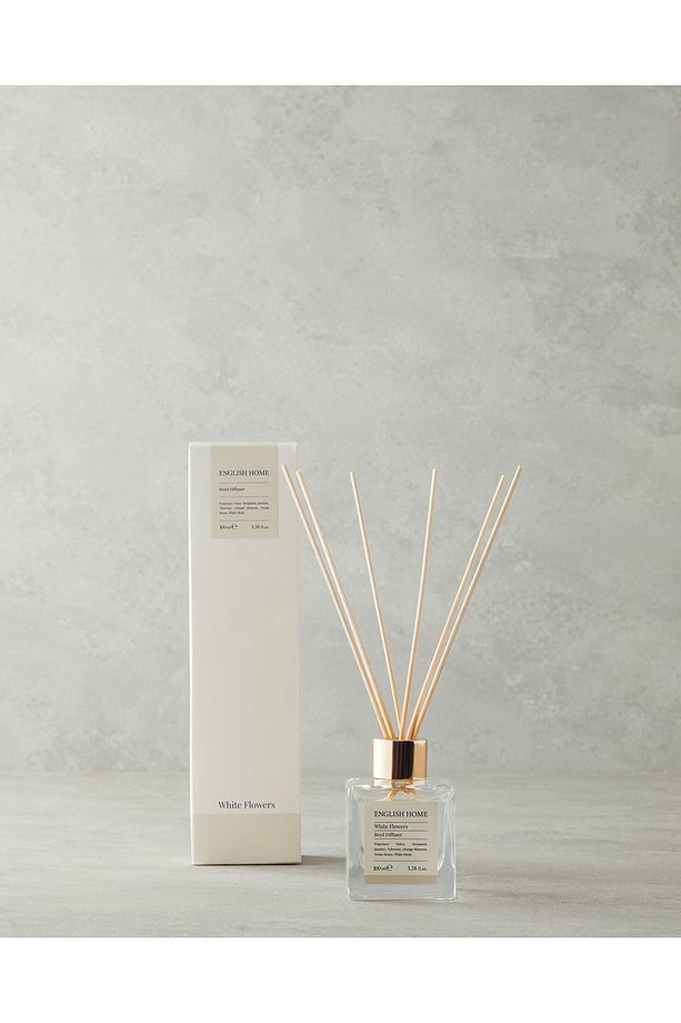 Beyaz Çiçekler Çubuklu Oda Kokusu 100 ml - 1