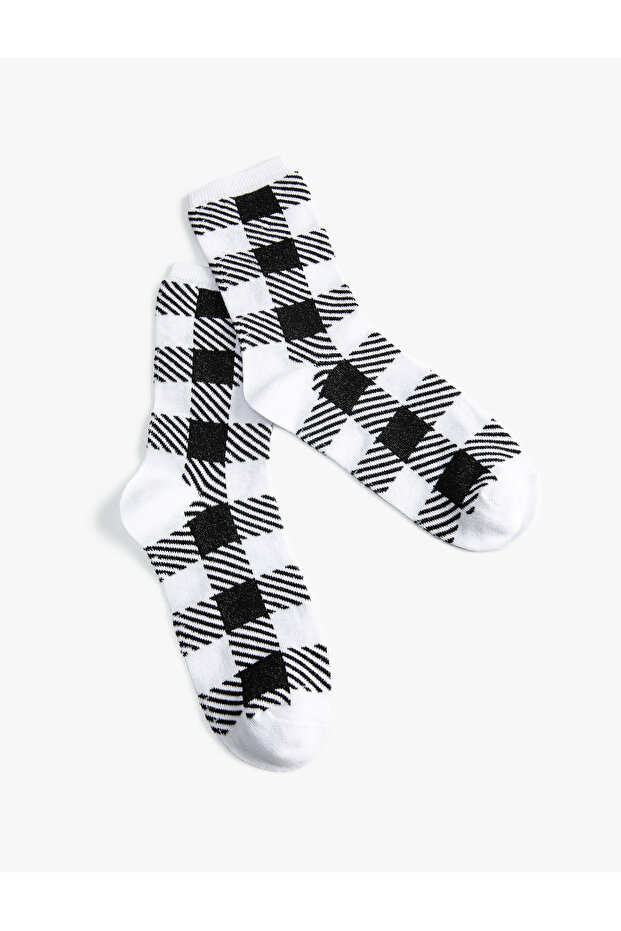 Plaid Patterned Socks - 2