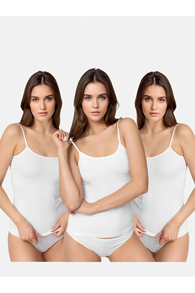 3-Piece Basic Rope Strap Undershirt