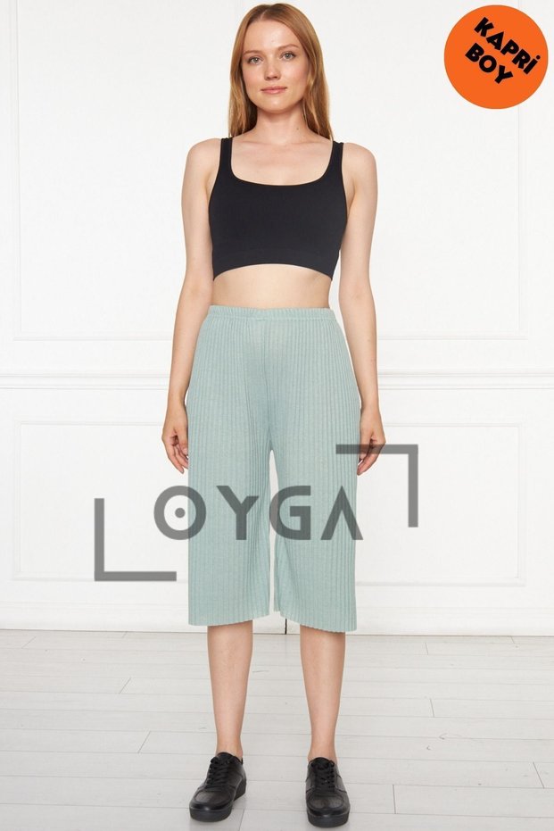 Women's Aqua Green Corduroy Trousers & Tracksuits, Casual Home Wear Pajamas
