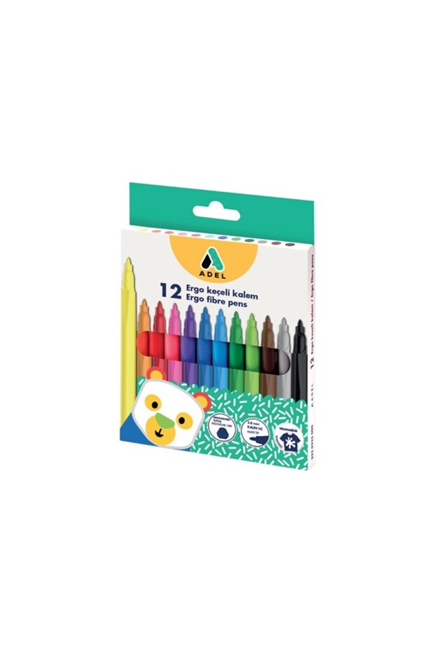 Adel Ergo Felt-Tip Pens, Pack of 12