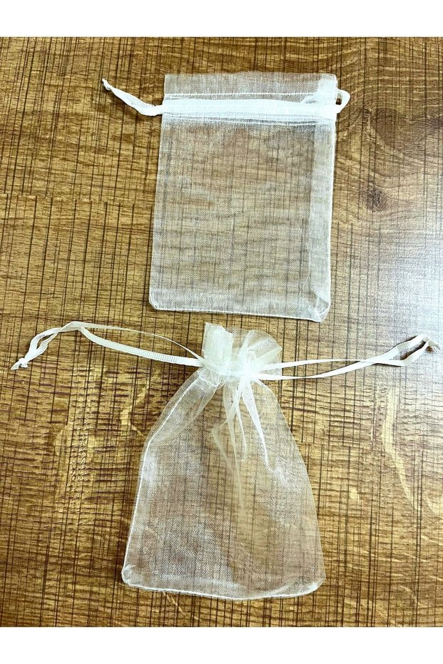 Organza Tulle Pouch, 100 Pieces, (9X12 cm) Henna, Baby, Snack, Engagement, Wedding, Wedding Gift, Pouch