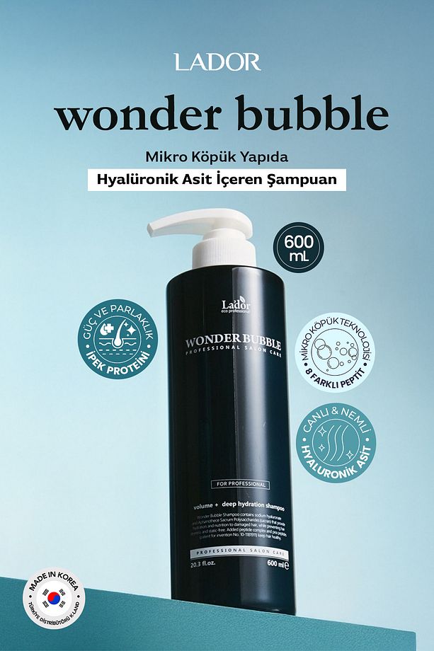 Mikro Köpük Yapıda Hyalüronik Asit Içeren Bakım Şampuanı Wonder Bubble Shampoo 250 ml - 2