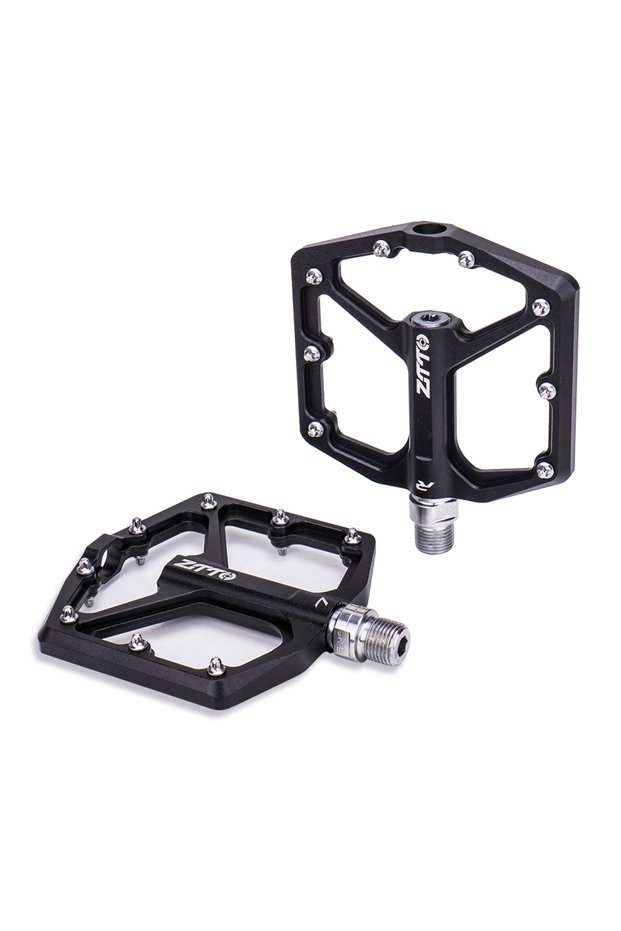 JT07 Black MTB Ultralight Flat Pedal CNC Aluminum Alloy AM Enduro Bike Smooth Bearings 9/1
