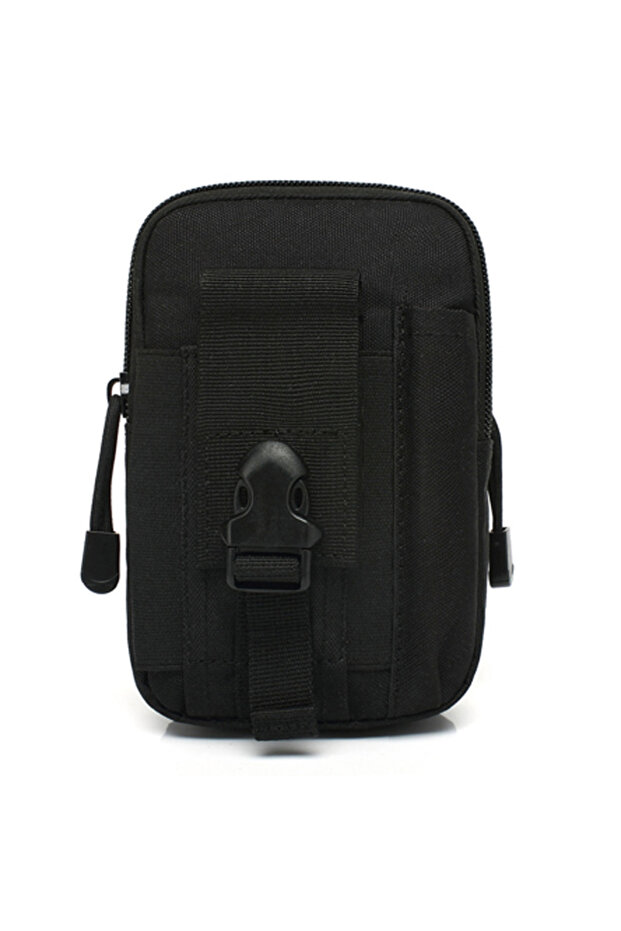 Black Outdoor gaiter bag, motorcycle multi-functional gaiter bag, sports Fanny pack multi-functional