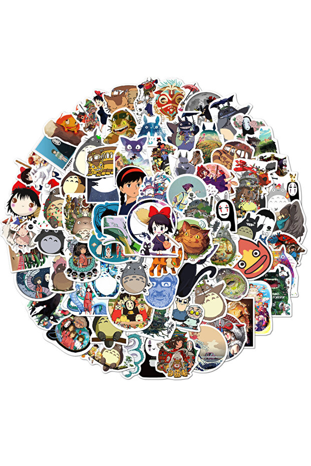 100pcs 100Pcs Ghibli Hayao Miyazaki Stickers Cartoon Graffiti Decals Helmet Skateboard Laptop Motorc