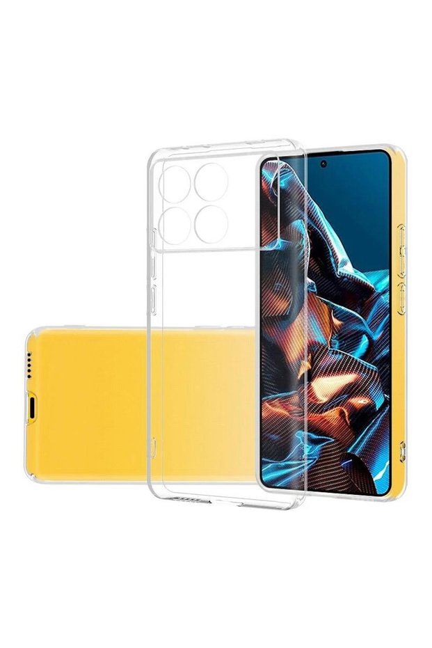 حافظة متوافقة مع هاتف Xiaomi Poco X6 حافظة سيليكون شفافة وناعمة