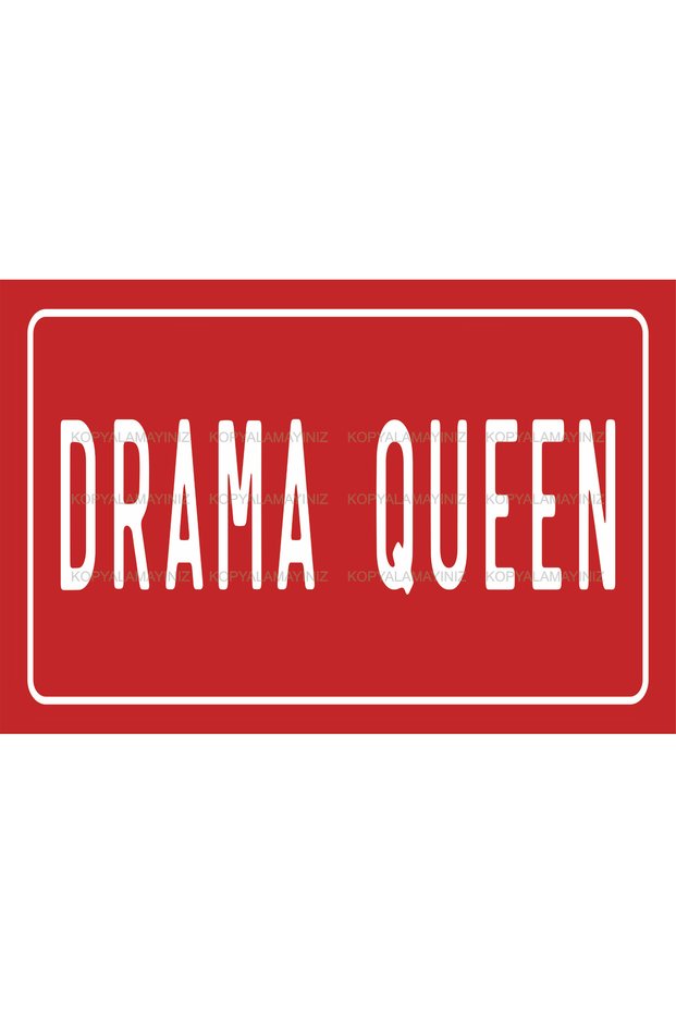 Drama Queen Funny Humorous Sayings Wall Lettering Home Decoration Painting Retro Wood Poster