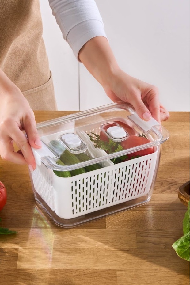 حاوية تخزين الخضار/الفاكهة الحمضية L - 1