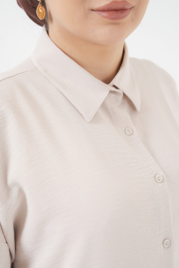 6593 Set dublu oversize - crem - 5