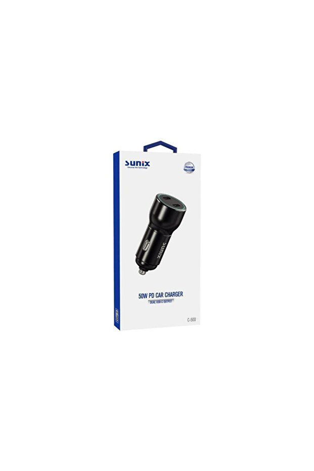 50w Pd Çift Usb-c Çıkışlı Araç Şarj Cihazı Başlık C-500 - 2