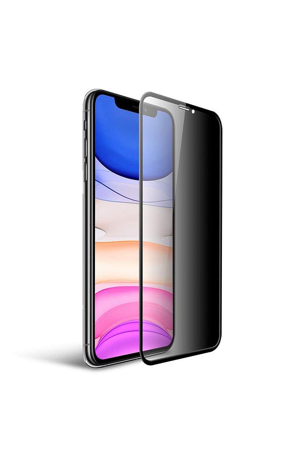 Iphone 11/xr Ile Uyumlu 6d Hayalet Temperli Ekran Koruyucu Cam Siyah 2 Adet - 1