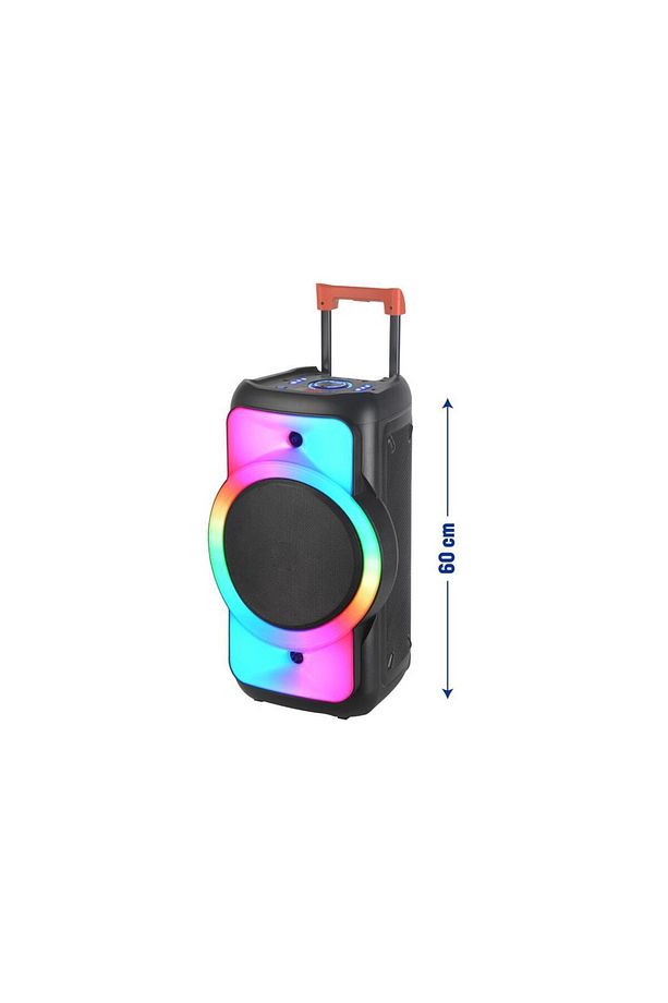3600 Mah 12 Inç Uzaktan Kumanda Ve Mikrofonlu Led Işıklı Bluetooth Hoparlör Bts-73 - 1