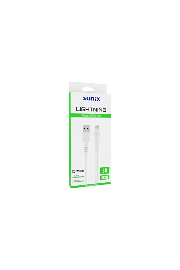 3a Lightning Hızlı Şarj Ve Data Kablosu Beyaz Sc-91 - 2