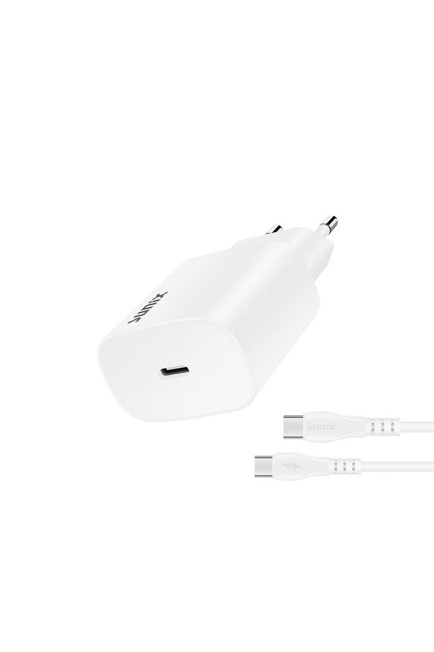 25w Usb-c Girişli Süper Hızlı Şarj Aleti Type-c / Type-c Set Beyaz S-40 - 1