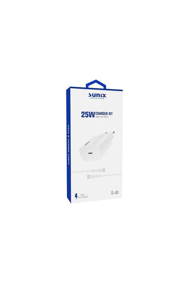 25w Usb-c Girişli Süper Hızlı Şarj Aleti Type-c / Type-c Set Beyaz S-40 - 2