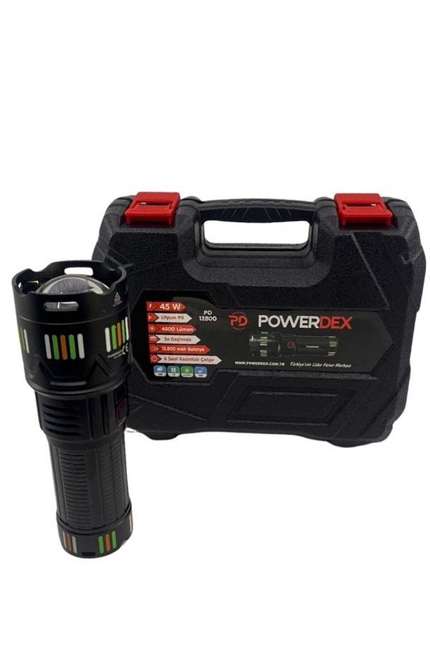 Pd-12800 45 Watt 4500 Lümen Zoomlu Profesyonel Avcı El Feneri - 6