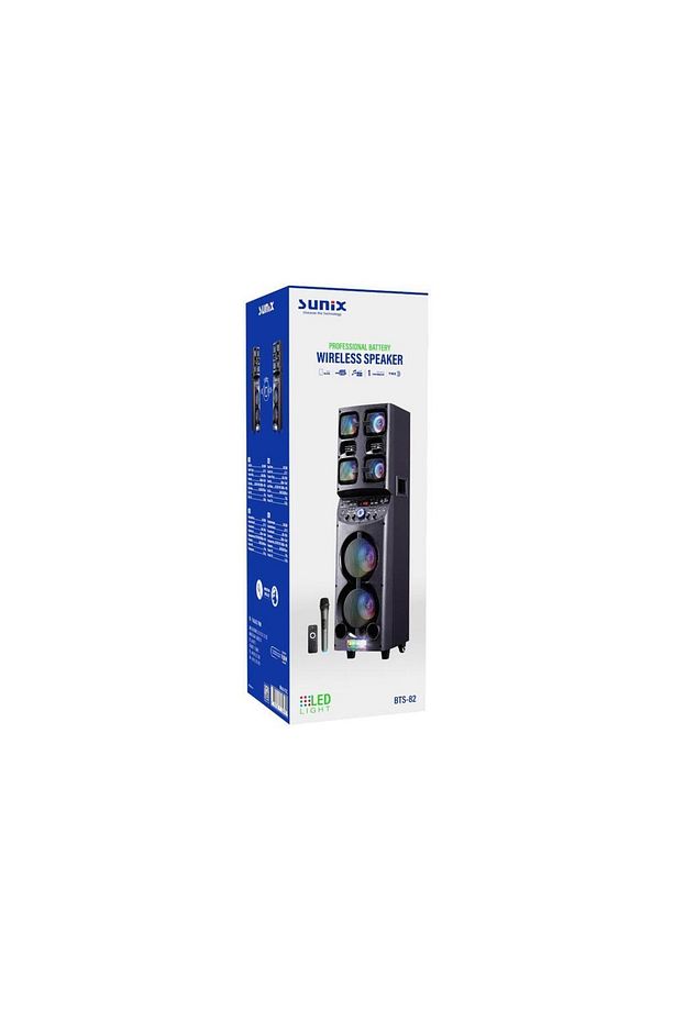 Mikrofonlu Kumandalı 96 Cm Profesyonel Bataryalı Bluetooth Hoparlör Bts-82 - 1