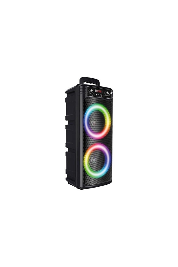8.0"x2 Kablosuz Mifrofonlu Ledli Bluetooth Hoparlör Bts-68 - 3