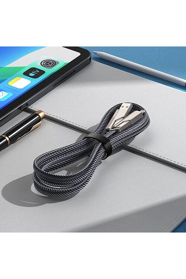 4in1 65w Usb-type C Ve Lightning Örgülü Şarj Ve Data Kablosu - 3