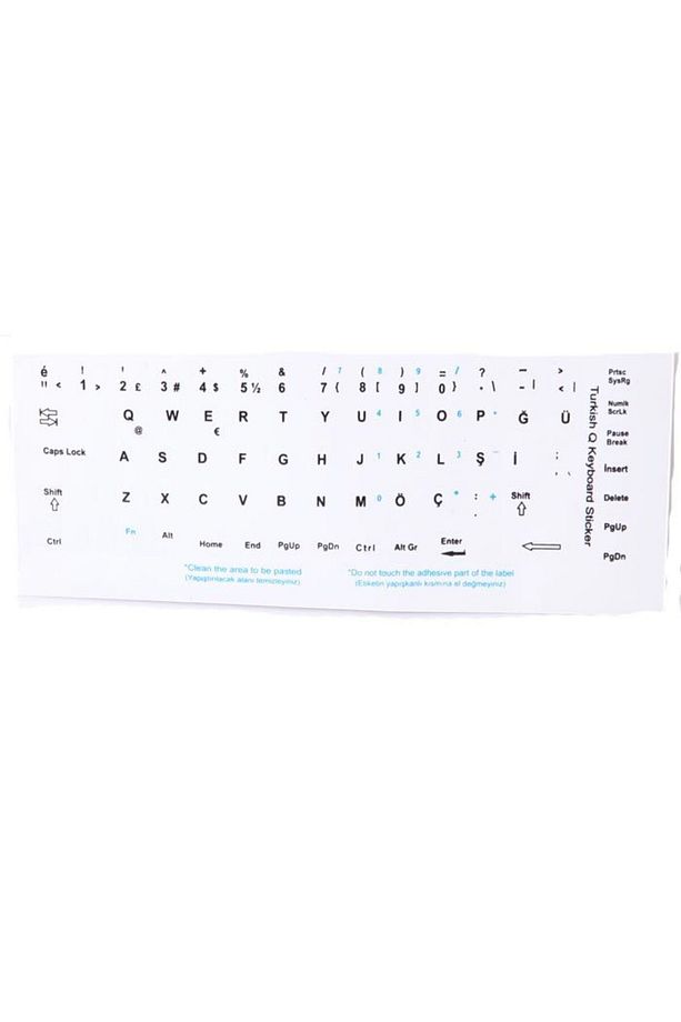 300167 Notebook F Türkçe Klavye Etiketi,gri - 1