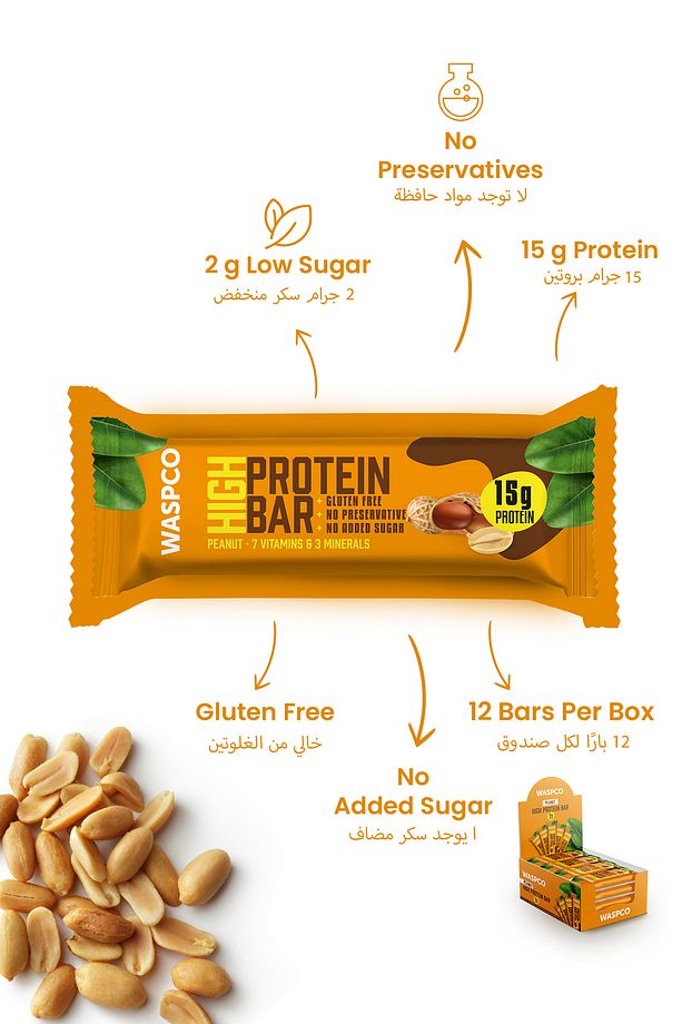Yüksek Protein Bar - Yer Fıstık Ve Kakaolu 50g X 12 Adet. - 4