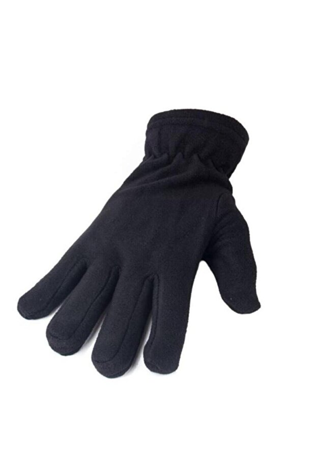 Siyah Termal Kışlık Polar Eldiven - 2