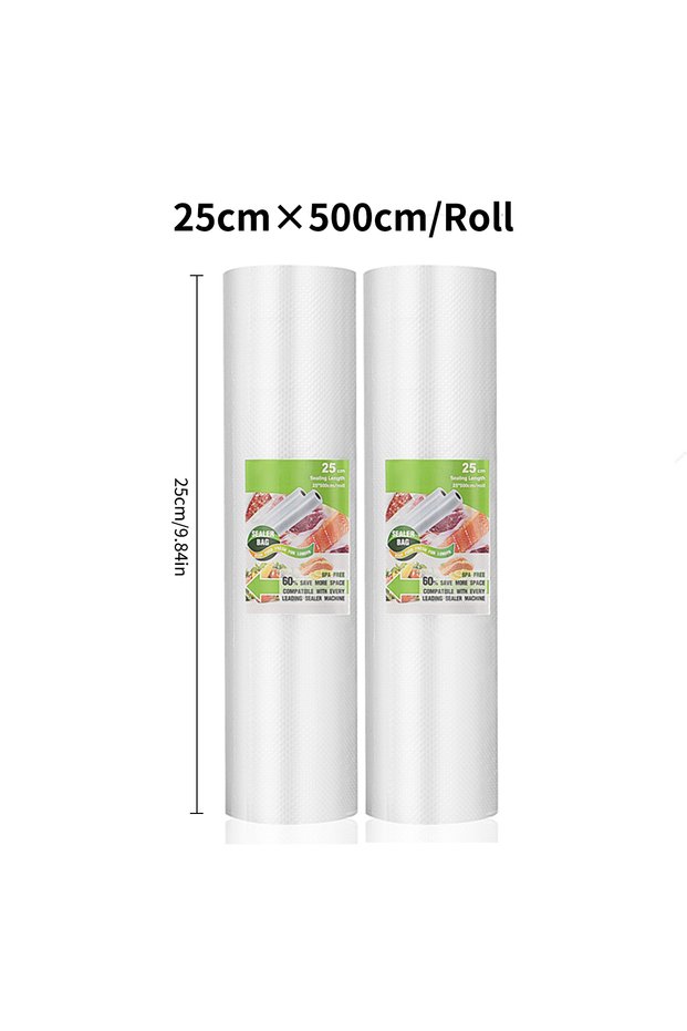 saengQ 25-2pcs vacuum bags for food Vacuum Sealer bag Food Fresh Long Keeping 12+15+20+25+30cm*500cm