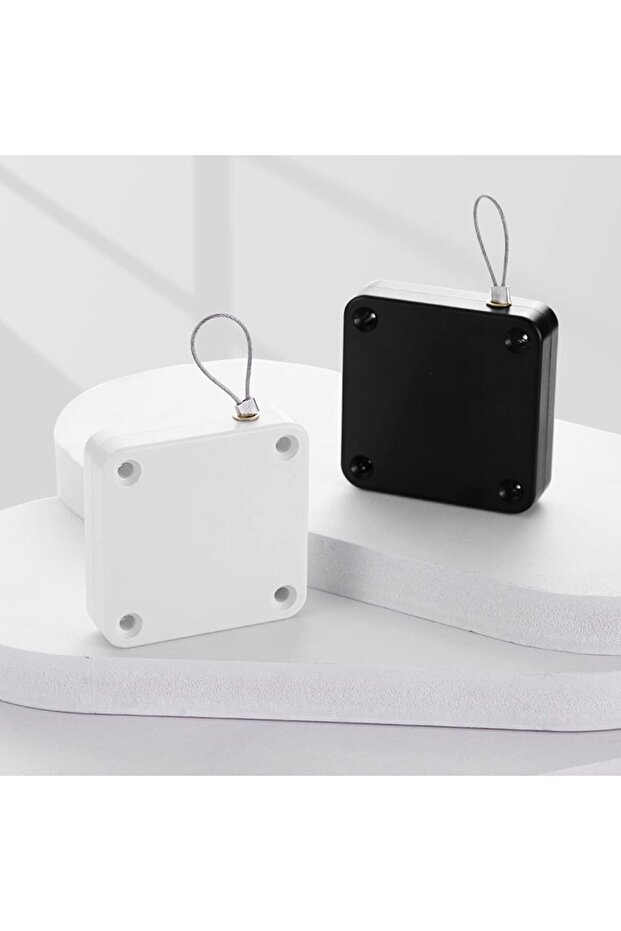 مقبض باب أوتوماتيكي أبيض بقوة 800 جرام بدون ثقب مع دعامة إيقاف الباب ذات السطح القابل للتعديل C - 7