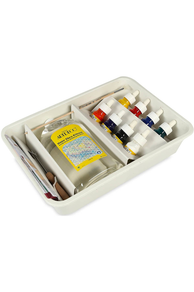 8 Renk Ebru Başlangıç Seti Damlalıklı - Orta Boy - 2