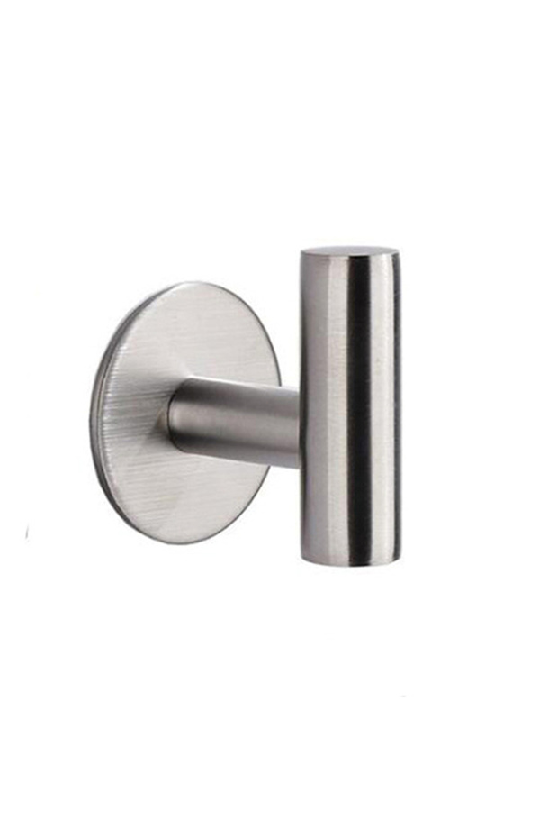 خطاف رداء من سبائك الألومنيوم Silver-A وخطاف مناشف ورفوف معاطف ذاتية اللصق على الحائط وخطاف مقاوم للصدأ