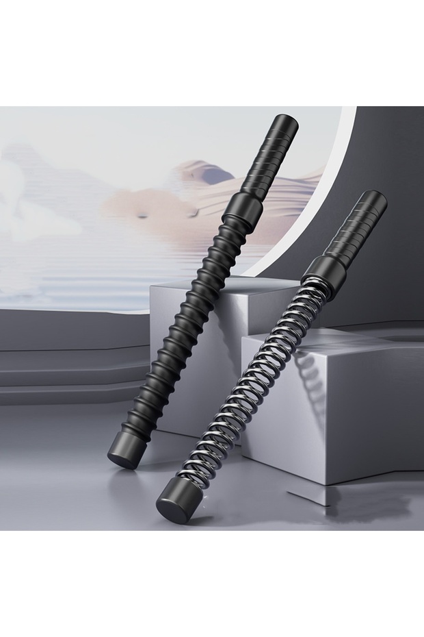 black 2pcs Fitness Strength Training Fitness Throwing Rope Physical Spring Elastic Crude Training Ba