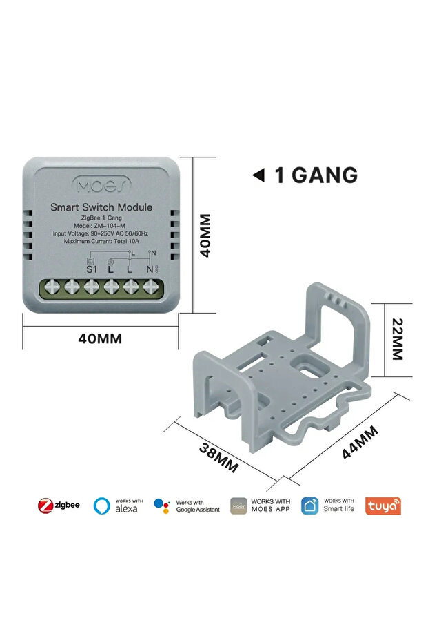 مفتاح Zigbee أحادي القناة صغير Tuya WiFi/Zigbee مفتاح ذكي/وحدة تعتيم وحدة DIY مفتاح إضاءة - 1