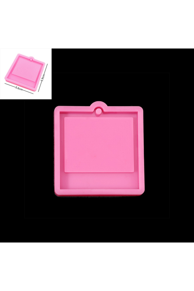 L Mold Photo Frame Epoxy Resin Keychain Mold Cat Dog Tag Pendant Silicone Mould For DIY Casting Craf