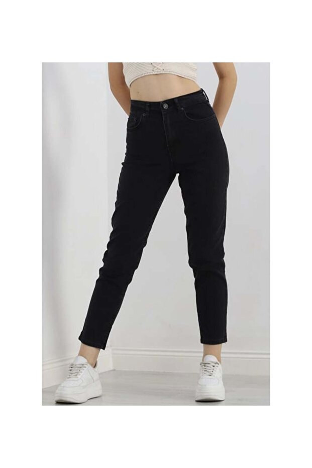 Women's Jeans Mom Jeans Pantalon Black 2006
