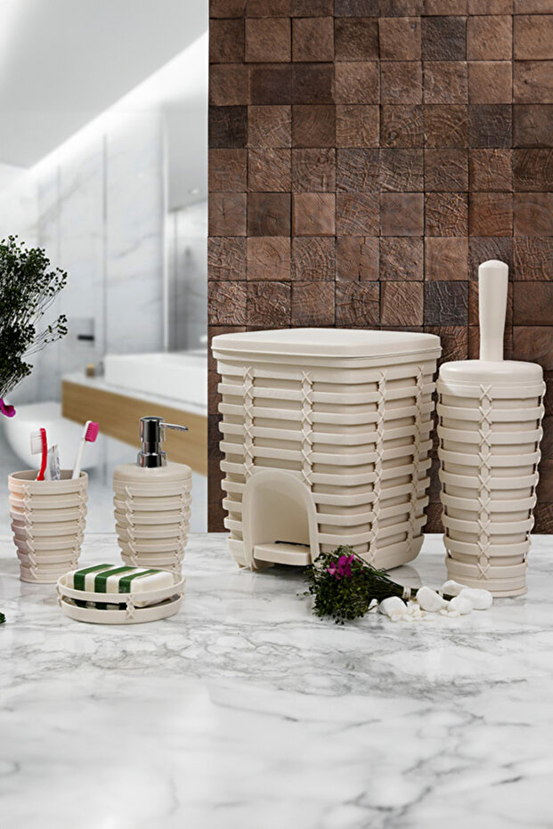 Palm 5 Li Banyo Seti / Bej - 1