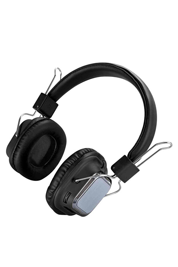 Mikrofonlu Bluetooth 5.0 Kablosuz Kulak Üstü Kulaklık Gürültü Engelleme Özelliği Siyah Renk - 1