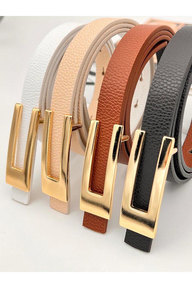 4-Piece Opportunity Product Design Buckle Women's Belt, Jacket Belt, Shirt Belt, Dress Belt