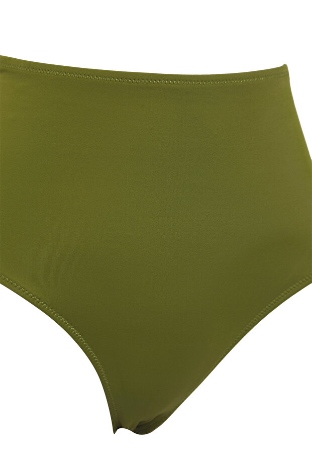 Haki Regular Yüksek Bel Bikini Altı TBESS25BA00018 - 7