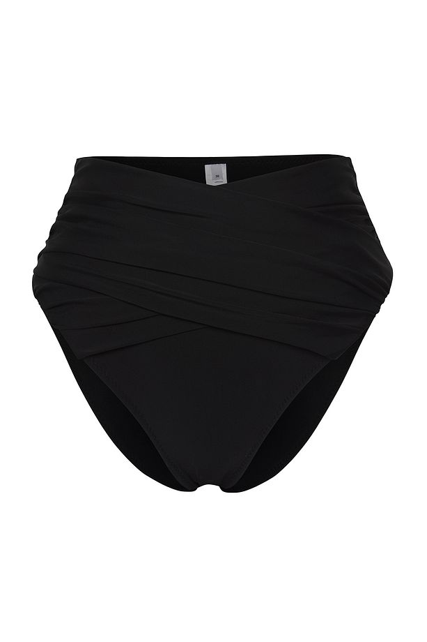 Siyah Yüksek Bel Drapeli Regular Bikini Altı TBESS25BA00001 - 5