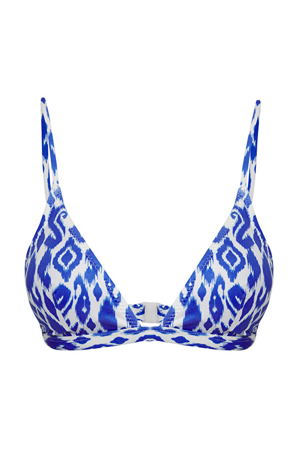 Etnik Desenli Üçgen Kaplı Bikini Üstü TBESS20BU0268 - 5