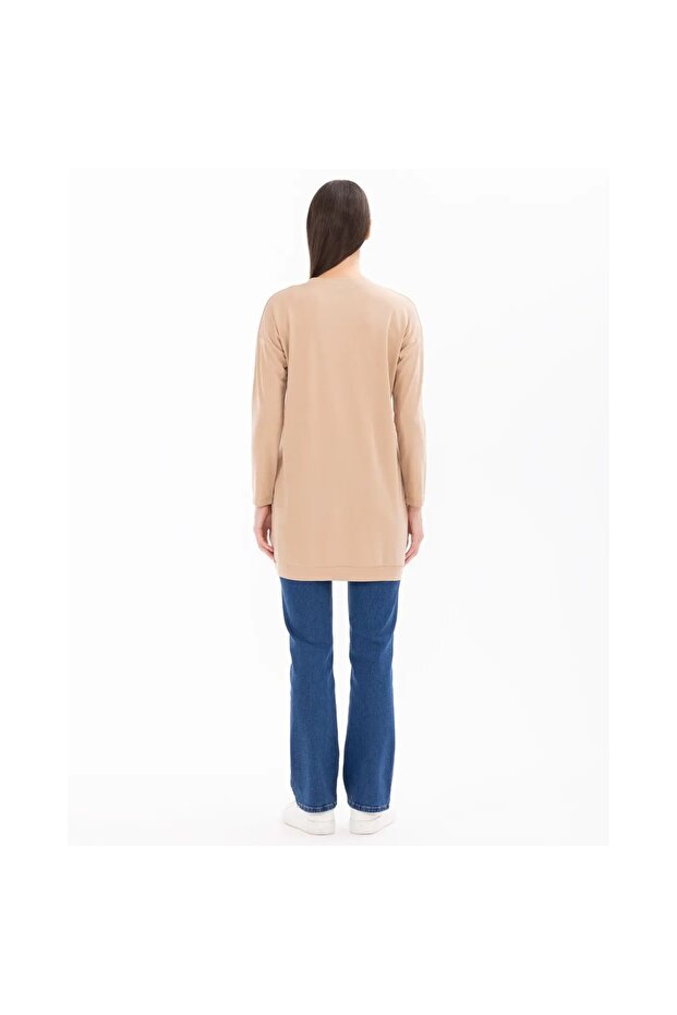 YENİ SEÇİL KADIN örme kumaş basic tunik 10002421211015 - 5