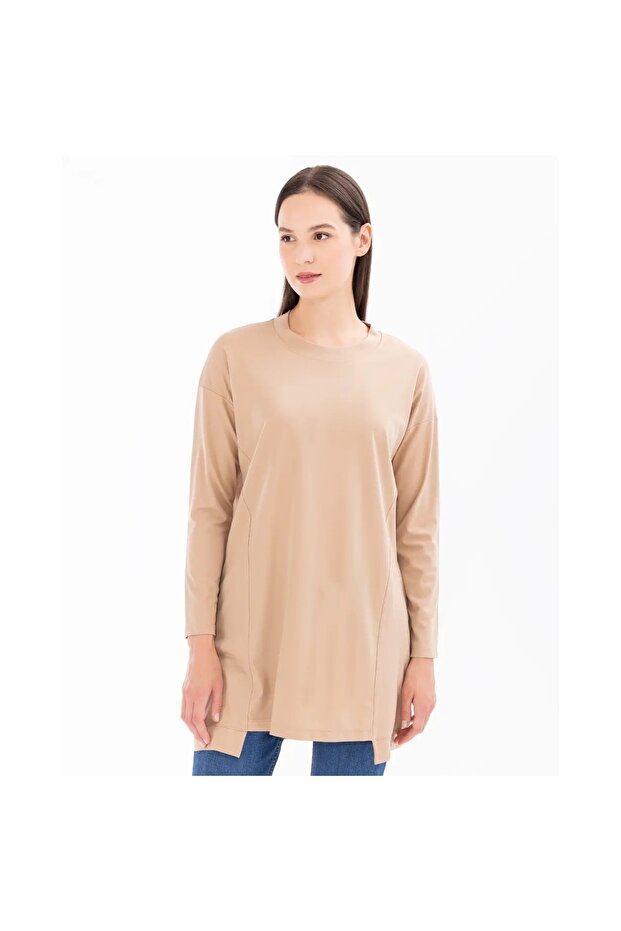 YENİ SEÇİL KADIN örme kumaş basic tunik 10002421211015 - 2