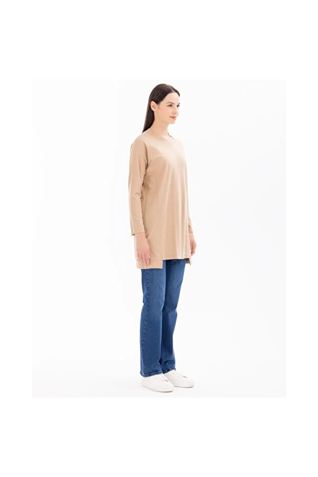 YENİ SEÇİL KADIN örme kumaş basic tunik 10002421211015 - 3